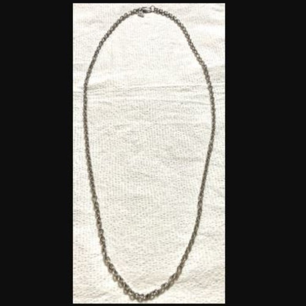Men's Park Lane Jewelry w/ Sig. 34” Silver Tone Oval Link Chain Necklace Classic